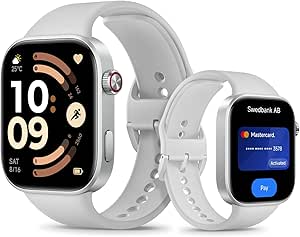 XIAOMI Redmi Watch 6 NFC, Reloj Inteligente Mujer y Hombre, Pantalla AMOLED 2.07'', Monitoreo cardíaco,sueño y estrés, 150+ Modos Deportivos, 24 Días de Batería, 5ATM, GPS, iOS & Android,Gris