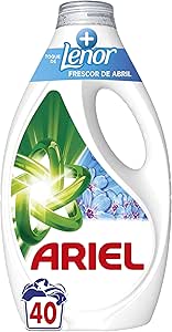 Ariel Liquid Washing Machine Detergent 40 Washes, Soap Fresh April, Deep Cleaning Even in Coldest Cycles