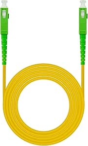 NANOCABLE 10.20.0001 – Fiber Optic Cable for SC/APC to SC/APC Singlemode Simplex LSZH Router, Yellow, 1 m