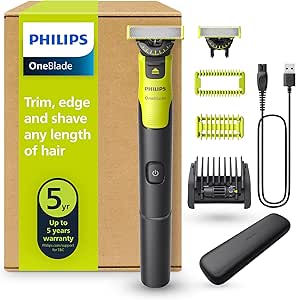 Philips OneBlade 360 Authentic Barber, Electric Facial & Body Shaver & Trimmer Connected, 360 Blade, Original Blade, 5in1 Adjustable Comb, Body Kit, Travel Case, QP4631/65