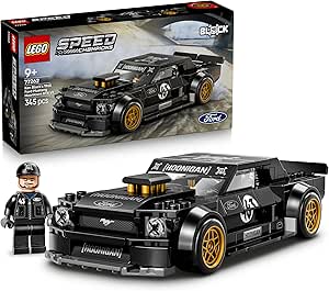 LEGO Speed Champions 65 Ford Mustang Hoonicorn V1 by Ken Block - Toy Racing Car Model with Collectible Minifigure - Stem Gift for 9+ Year Old Boys - 77262