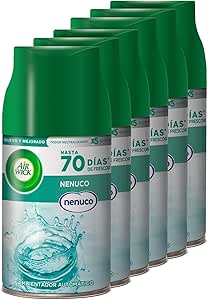 Air Wick Freshmatic Automatic Spray Air Freshener Refills, Home Scent Nenuco Scent - Blue, 250 ml (Pack of 6)