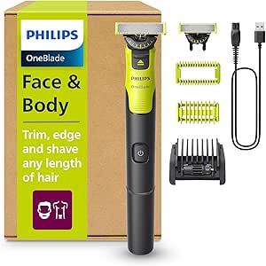Philips OneBlade 360 with Bluetooth, Beard and Body Trimmer, Men's Electric Shaver, Male Hair Removal, 2 Blades, 5 Lengths, 60 Minutes Use with 1 Hour Charge, QP4631/30