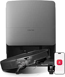 roborock Saros 20 Extreme Suction Robot Vacuum Cleaner 36000 Pa, AdaptiLift 3.0 chassis up to 9 cm, StarSight 2.0 system, with new RockDock Base, Water Wash at 100 °C and Air Drying 55 °C