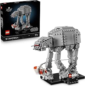 LEGO Star Wars 75440 AT-AT Adult Model Kit with Snow Speeder Exhibition Base and Nameplate - Shelf Decor - Collectible for Empire Strikes Back Fans
