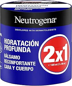 Neutrogena Norwegian Formula Deep Hydration Soothing Balm (Pack of 2 x 300ml), Body and Face Moisturizer with Pro-Ceramide Technology for Dry Skin