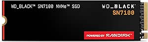 WD_Black SN7100 NVMe SSD 1TB (Speeds up to 7250/6900 MB/s Read/Write, M.2 2280, Next Gen TLC 3D NAND, SANDISK Dashboard, for Computers and Laptops) Powered by SANDISK