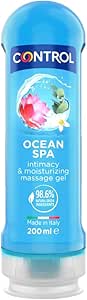 Control Mediterranean Sea Gel 2in1 – Body Massage Gel with Citrus and Sandalwood Aroma – 200 ml – Water-Based – Condom Compatible – Moisturizing – Hypoallergenic.