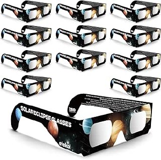 efekol 12/25/50 Gafas Eclipse Solar Homologadas - Certificación CE y EN ISO 12312-2 para Observación Segura del Sol - Eclipse Total 12 de Agosto de 2026 (Total en España, Parcial en Europa)