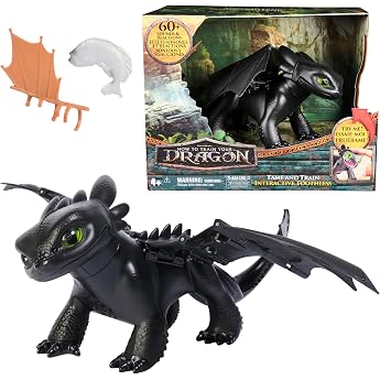Dreamworks Dragons - Figura Mini Dragón Interactivo Desdentao de Cómo Entrenar a tu Dragón, ¡Mueve sus Alas y su Cabeza y + de 25 Sonidos! - Juguetes Niños 4 Años + - Regalo Niño 4 Años +