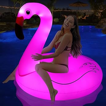 DeeprBling Cisne Hinchable Piscina con Luces Solar que Cambian de Color, Flotador Cisne Gigante para Adulto, Cisne Inflable Flotador Piscina Adulto, Flotadores Piscina Grandes di Cisne (106x106x92cm)