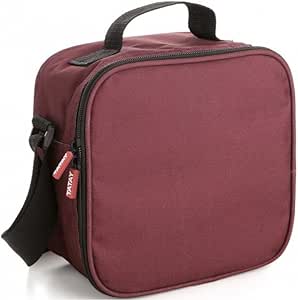 Tatay Thermal Waterproof Food Bag – Urban Food Casual 3L | 4 Lunch Boxes: 2 x 0.5 L + 2 x 0.2 L | Triple Insulation Layer | Semi-Rigid Body | Inner Pocket | 22.5 x 10 x 22 cm, Bordeaux
