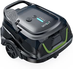 WYBOT A1p Wireless Pool Cleaner Robot for Above Ground Pools, Automatic Vacuum Cleaner, 120 Min Autonomy, Double Filtration, LED, Charge 2.5 h, 4 Modes, Olive Green