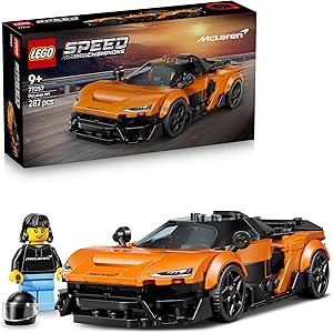 LEGO Speed Champions McLaren W1 - The Authentic Supercar - Model Car Toy with Collectible Pilot Minifigure - Gift for 9+ Year Old Boys and Motor Fans - 77257