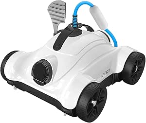 WYBOT Pool Robot, Automatic Pool Cleaner with Dual Motor, 3 Timing Functions, Bottom Cleaning Brush, 180 μm Fine Filter, Ideal for Above Ground Pools