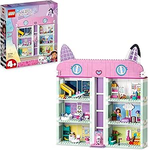 LEGO La Casa de Muñecas de Gabby, Casita de 4 Pisos y Gatos de de Juguete para Niñas y Niños de 4 Años o Más Fans de la Serie Dollhouse, Figura de Gabby, Pandy Patitas, Siregata y Muffin 10788