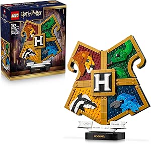 LEGO Harry Potter Hogwarts House Crest Toy - 3D Animal Model - Bedroom Wall Decor - Birthday Gift for 12+ Year Old Girls and Boys and Teens - 76462