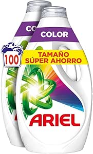 Ariel Washing Machine Liquid Detergent 100 Washes, Colour, Extra Colour Care, Cleaning Improved with Cleaning Technology in Cold Cycles