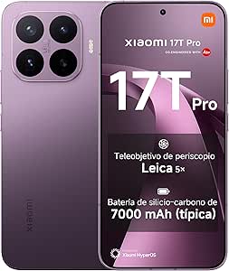 XIAOMI 17T Pro Smartphone 12+512GB Violet Telephoto Lens Leica 5X | 6.83 144Hz display, 7000mAh (typ.) silicon-carbon battery, 100W HyperCharge, 1 year additional warranty