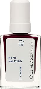 KORRES No No Nail Polish 59 Burgundy Red 10-Free Vegan Nail Polish with Gel Effect, High Coating, Shiny Shine, Crack Resistant, 12 ml