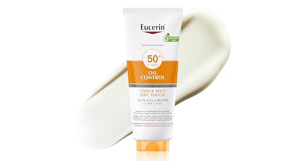 Eucerin Sun Body Oil Control GelCrema FPS 50 200 ml proteccin solar 50 en gel con filtros UVAUVB crema para el sol antibrillos protector solar para piel grasa mixta y con tendencia acneica
