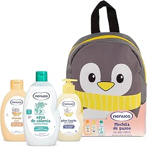 Nenuco Baby Pack Penguin Walk Backpack with Full Range, Cologne, Soap, Shampoo, 3 x 200 ml