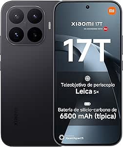 XIAOMI 17T Smartphone 12+256GB Black Telephoto Lens Leica 5X | 6.59 120Hz Eye-care Display, 6500mAh Battery (typ.) Silicon-carbon, 1 year additional warranty
