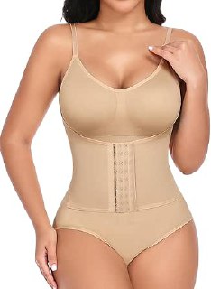Niwicee Body Reducer Women Fajas Colombianas Reductoras Abdomen Reductor Body Shaper Slimming Shapewear Bodysuit Tummy Control Shapewear with Removable Pads