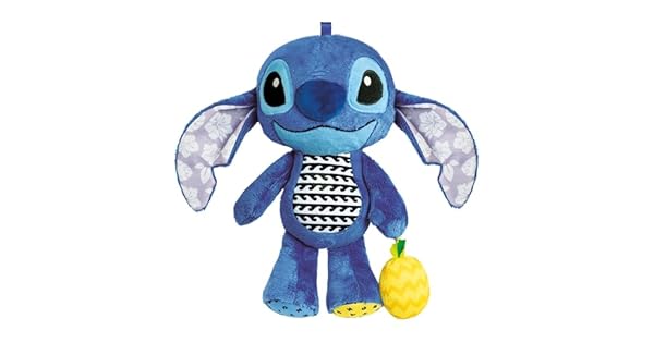 Clementoni Peluche Disney Stitch  Blandito De Peluche Colorado Recin Nacidos Estimulacin Multisensoril Desarrollo De Percepcin Tactil y Psicomotricidad Fina Juguete Beb 336 Meses 17918