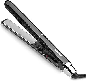 BaByliss Midnight Shine Hair Straightener, Titanium-Ceramic Plates, Long Plates, 13 Temperatures (170–235°C), Fast Heating, Anti-Frizz Gloss Finish, ST590E