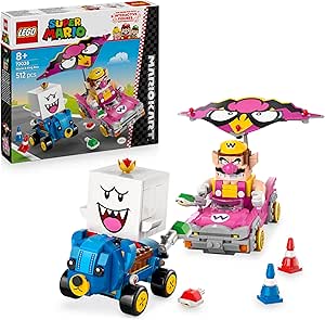 LEGO Super Mario: Mario Kart – Wario and Rey Boo – Interactive Toy with 2 Cars and 2 Figures – Gift with Nintendo Characters for Boys and Girls Ages 8+ 72038