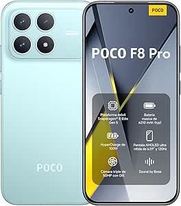 XIAOMI POCO F8 Pro Smartphone 12+512GB Blue Hypercharge 100W | 50MP Triple Camera with OIS, 6.59 120Hz AMOLED Display, Snapdragon 8 Elite, 6210mAh Battery, Sound by Bose