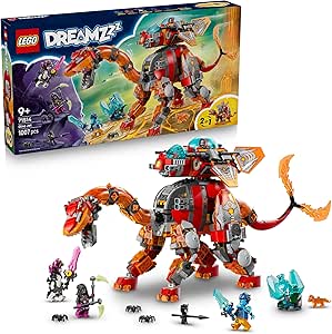 LEGO DREAMZzz 2in1 Jet Dinosaur - Transformable Toy Dinosaur Figure into Armored Stegosaurus with 4 Minifigures and 2 Treasure Creatures - Gift for Children 9+ Years Old - 71514