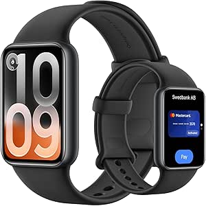 XIAOMI Smart Band 10 Pro NFC, Smart Bracelet, Black | AMOLED 1.74, Improved Sleep, 21 Days, Android/iOS, 150+ Sports, GNSS, 5ATM