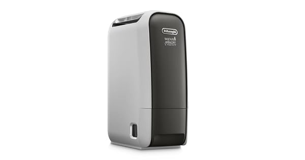 DeLonghi Tasciugo AriaDry Light  Deshumidificador porttil con tecnologa Zeolite e ionizador Elimina hasta 6 Lda seca la ropa antimoho y silencioso Funcin swing y temporizador Gris DNS65