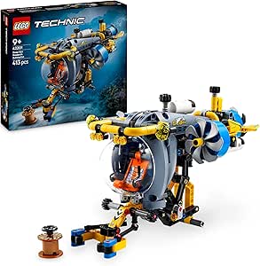 LEGO Technic Deep Water Underwater Construction Toy, Marine World Exploration Vehicle, Scientific Gift for Boys and Girls Ages 9 and Up, Engineering Set 42201