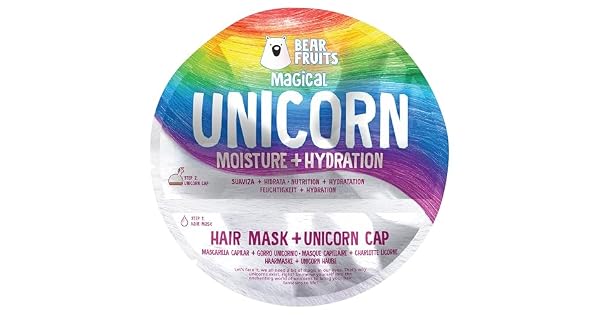 Mascarilla mgica hidratante para el cabello  gorro de ducha de unicornio de Bear Fruits 20ml