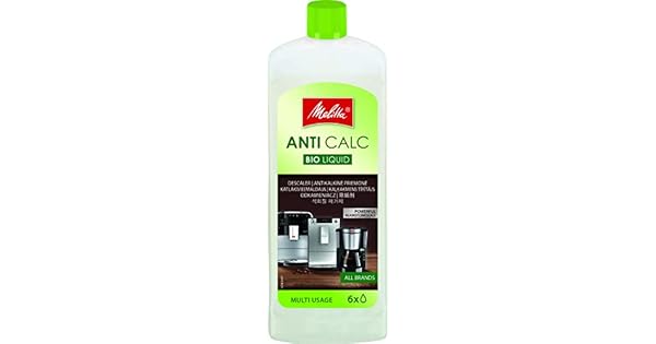 Melitta Limpiador Multiusos Anti Cal  Descalcificador para cafetera BIO lquido producto de limpieza para cafeteras superautomticas y mquinas de caf respetuoso con el medio ambiente 250 ml