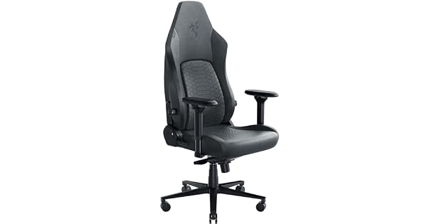 Razer Iskur V2  Silla para Gamers con Soporte Lumbar adaptativo Cojines de Espuma de Alta Densidad Cuero sinttico de Calidad EPU Reposabrazos 4D Tejido