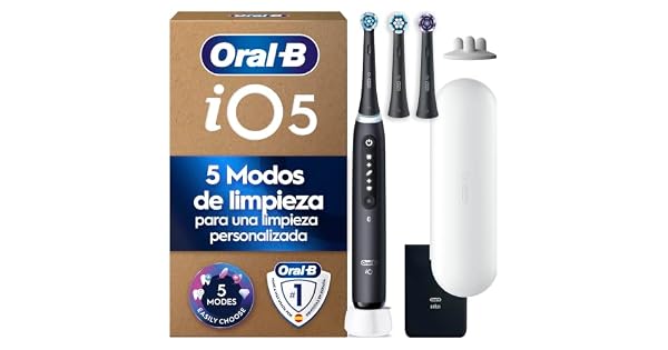 OralB iO 5 Cepillo de Dientes Elctrico con 3 Cabezales Negro