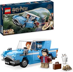 LEGO Harry Potter Ford Anglia Flying Fantasy Toy, Weasley Family Car Adventure Game Gift for Kids, Girls and Fans 7 Years and Up, 2 Character Minifigures 76424