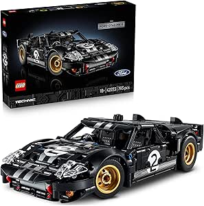 LEGO Technic Racing Car Ford GT40 MKII 1966 - Build-In Models for Adults - Collection Car with V8 Engine for Riding and Details - Gift for Men and Motor Fans 42223