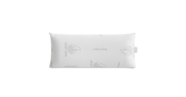 Todocama Almohada Viscoelstica Aloe Vera Ncleo Compacto Viscoelstico para Cervicales y Cuello Firmeza MediaAlta Doble Funda con Cremallera 90 cm