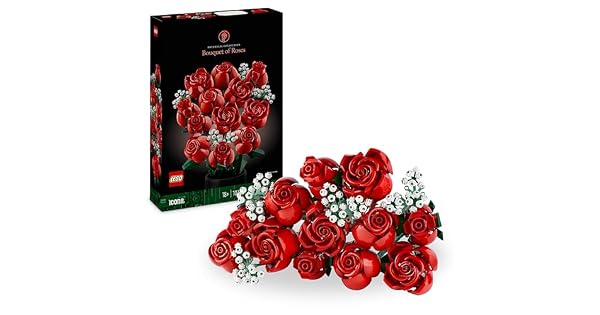 LEGO Botanicals Ramo de Rosas Rojas  Flores Artificiales para Decoracin del Hogar  Regalo de Cumpleaos y Aniversario para Mujeres y Hombres  Maquetas para Construir para Adultos 10328