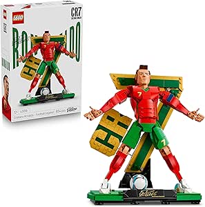 LEGO Editions Cristiano Ronaldo: Football Legend Toy - 3D Model Footballer with 2 Poses - Room Decor - Football Gift for 12+ Year Old Boys and Girls - 43016