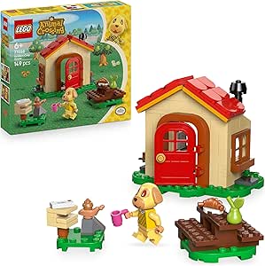 LEGO Animal Crossing The Cozy Home of Tere - Mini Dog Figure, Toy Piano, Picnic Table and Food - Gamer Gift for Girls and Boys 6+ Years Old Video Game Fans 77058