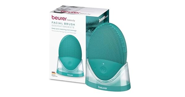 Beurer FC 52 Laguna Cepillo facial de silicona limpieza en profundidad de los poros y masaje de la piel resistente al agua apto para todo tipo de pieles