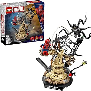 LEGO | Marvel Legendary Battle: Spider-Man vs. Sandman - Play & Toy Superheroes - 3 Minifigures Inc. Venom - Gift for 9+ Year Old Kids & Movie Fans - 76334