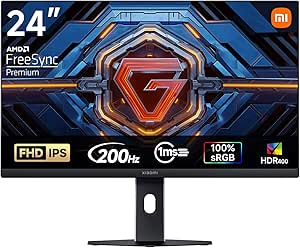 XIAOMI Gaming Monitor 24Inch,200Hz,1ms GTG,FreeSync Premium,P24FDA-RGGL