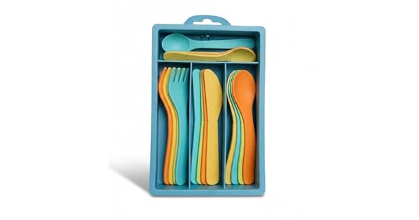 alldoro Set de Cubiertos de Juguete para cocinita Infantil 17 Piezas